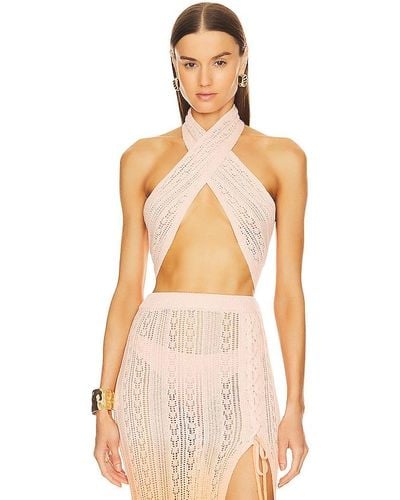 Michael Costello X Revolve Kenna Knit Top - Pink