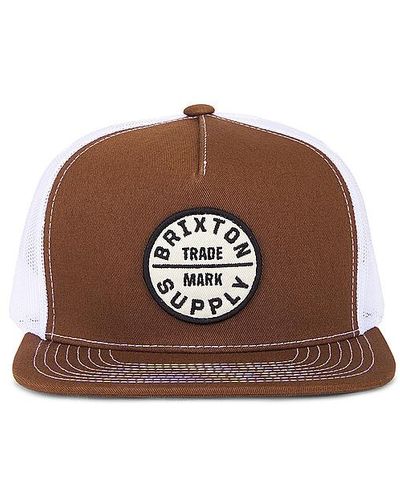 Brixton Oath Trucker Hat - Brown