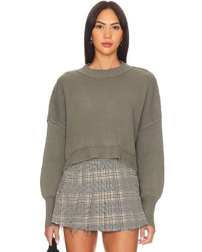 Free People Easy Street Crop Pullover - Gray