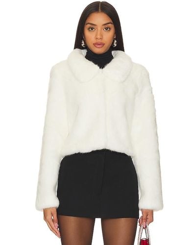 Unreal Fur Tirage Cropped Jacket - White