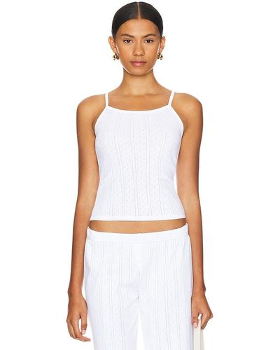 Cou Cou Intimates The Regular Picot Tank Top - White
