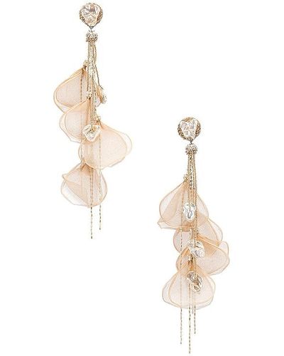 Ranjana Khan Embellished Drop Earrings - White