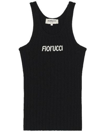 Fiorucci Heritage Knitted Logo Vest - Black