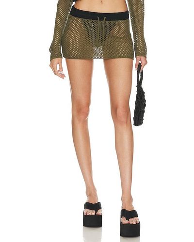 Jaded London Caldera Crochet Mini Skirt - Black