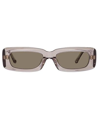 The Attico X Linda Farrow Mini Marfa Sunglasses - Grey