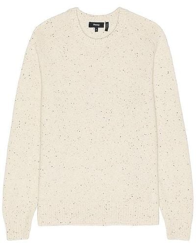 Theory Dinin Woolcash Donegal Sweater - Natural
