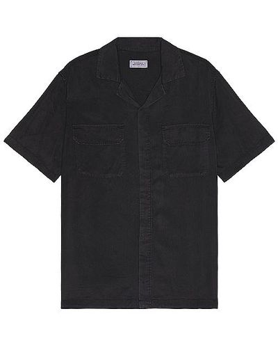 Saturdays NYC Gibson Pigment Dyed Short Sleeve Shirt - Black