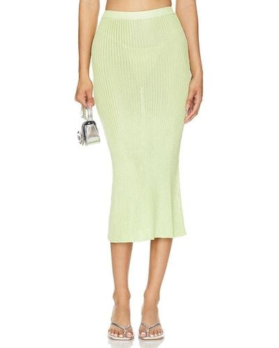 Calle Del Mar Ribbed Skirt - Yellow