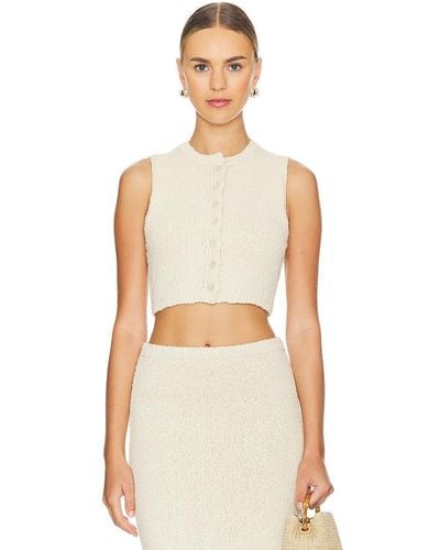 Lovers + Friends Agnese Cropped Vest - Natural