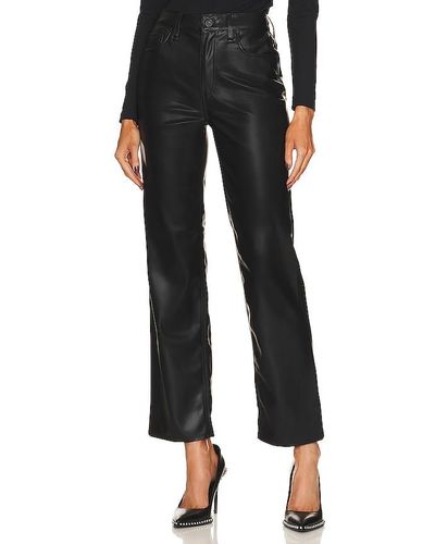Hudson Jeans Remi Faux Leather High Rise Straight - Black