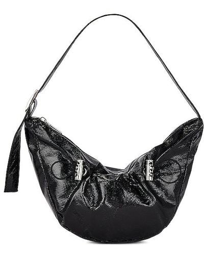 8 Other Reasons Faux Leather Crescent Bag - Black