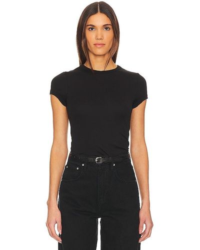 Enza Costa TOP MANCHERONS - Noir