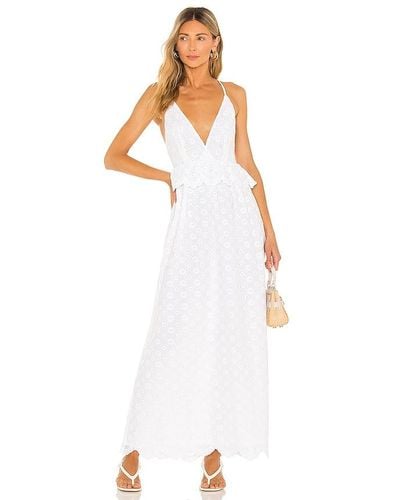 Tularosa Brier Embroidered Dress - White