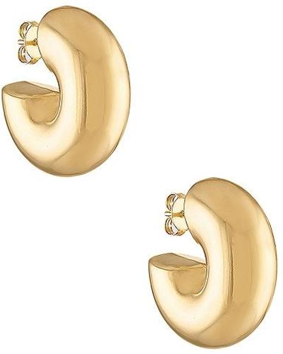 Alexa Leigh Chubby Hoop Earrings - Metallic