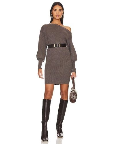 Line & Dot Emma Sweater Dress - Brown