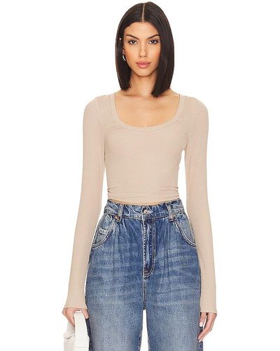 Lovers + Friends Megan Cropped Tee - Blue