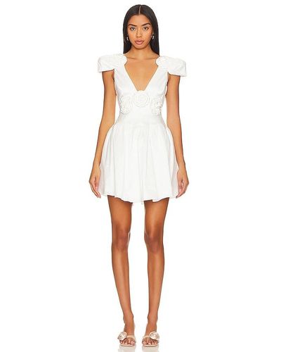 For Love & Lemons Flora Mini Dress - White