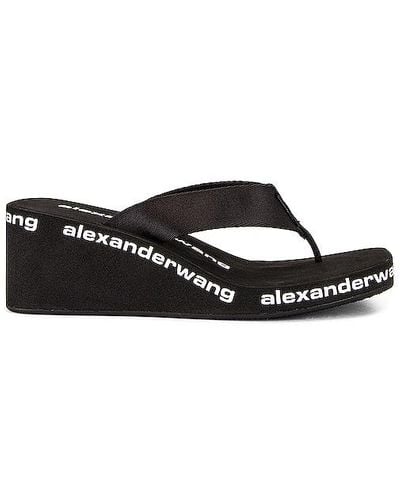 Alexander Wang Aw Wedge Flip Flop - Black