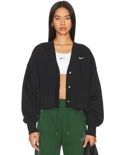 Nike Phoenix Fleece Over-oversized Cardigan - Black