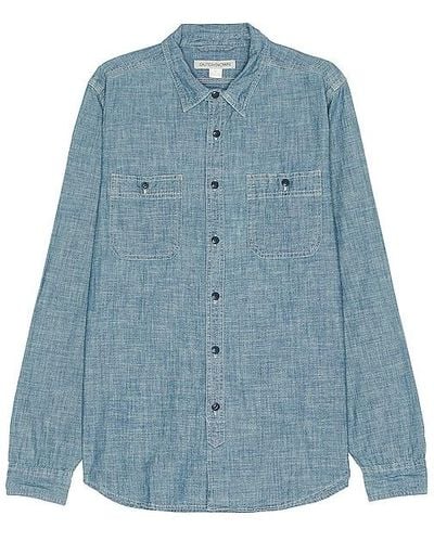 Outerknown Chambray Utility Shirt - Blue