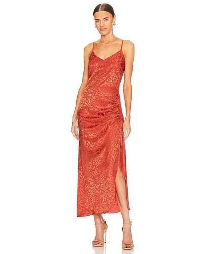 The Range ROBE MAXI CINCHED - Rouge