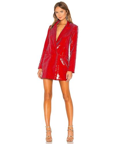h:ours Trixy Blazer Dress - Red
