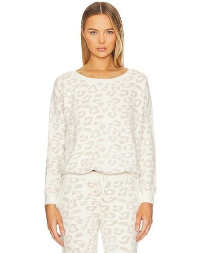 Barefoot Dreams Jersey cozychic ultra lite slouchy pullover - Blanco