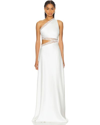 Misha Collection Jillian Asymmetric Lace Gown - ホワイト