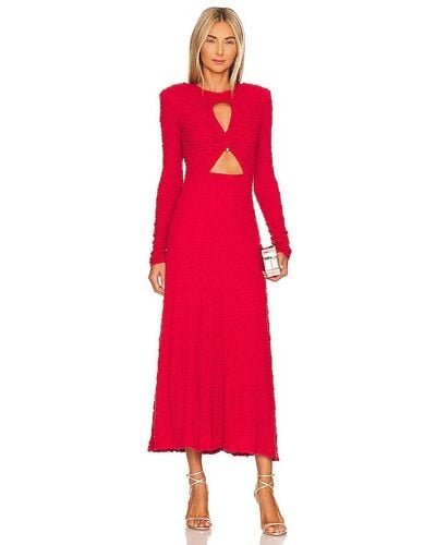 Sabina Musayev Alberta Midi Dress - Red
