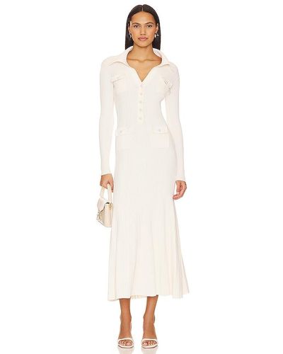 Self-Portrait Knit Midi Dress - White