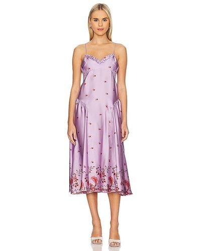 Free People X Intimately Fp On My Own Printed Maxi Dress - Purple