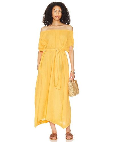 9seed Moonstone Belted Caftan - Yellow