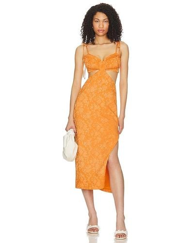 LPA Robin Midi Dress - Orange