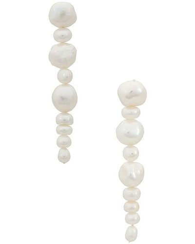 Shashi Pema Pearl Earring - White