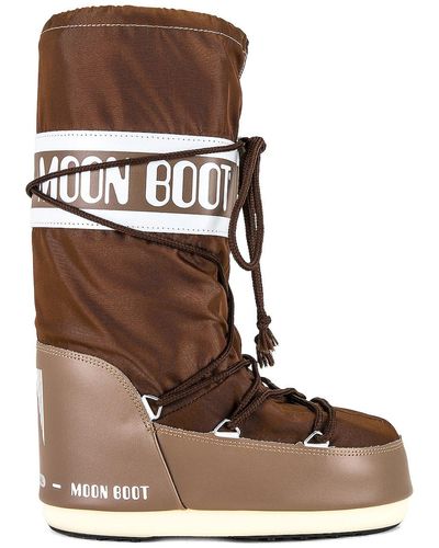 Moon Boot Icon Nylon ブーツ - ブラウン