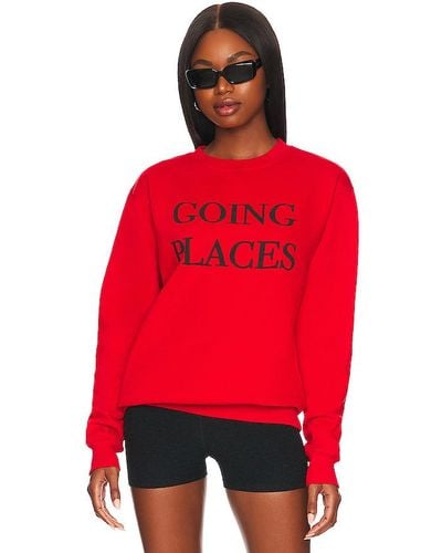 DEPARTURE Going Places Crewneck - Red