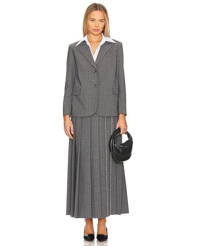 Vivetta Pinstripe Jacket Dress - Gray