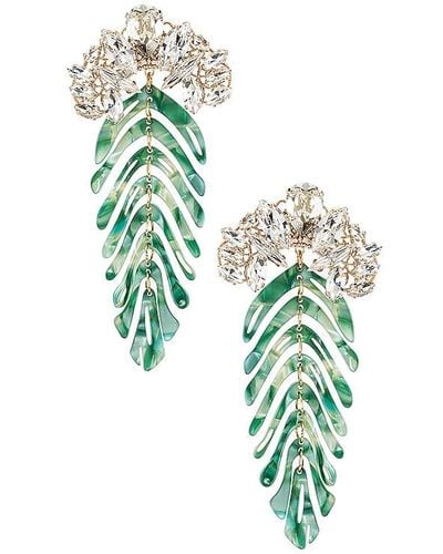 Anton Heunis Fun Crystal Pendant Earrings - Green