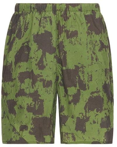 Beams Plus Mil Athletic Shorts Nylon Camo Print - Green