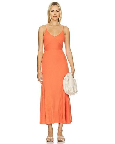 Nation Ltd Melanie Rib Tank Dress - Orange