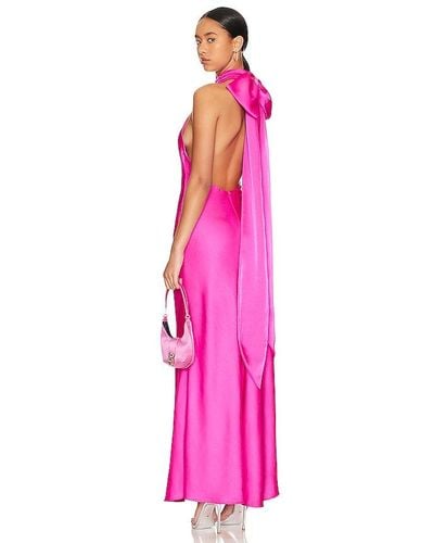 Misha Collection Evianna Satin Gown - Pink