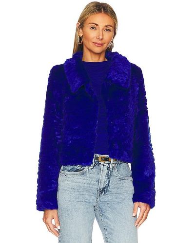 Blue Fur jackets for Women Lyst