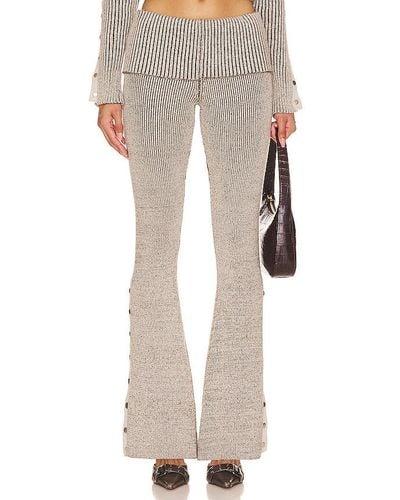 Jaded London Plated Popper Trouser - Natural