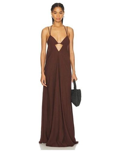 SER.O.YA Deesee Vacance Maxi Dress - Brown