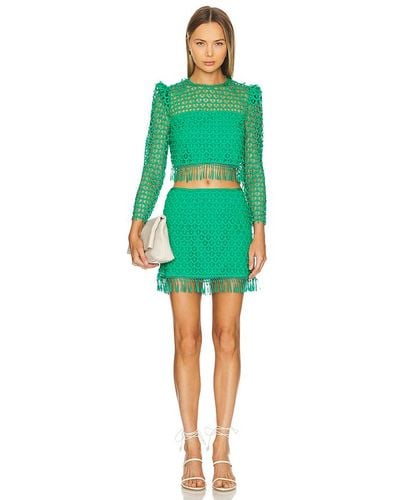 Saylor Deirdre Top & Mini Skirt Set - Green