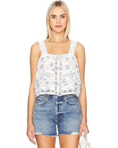 LoveShackFancy Sully top - Azul