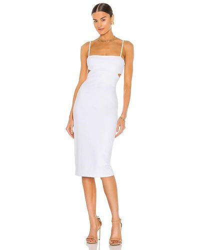 Susana Monaco Cutout Strap Solid Dress - White