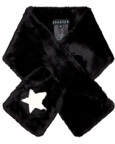 Jocelyn Intarsia Pull Thru Scarf - Black