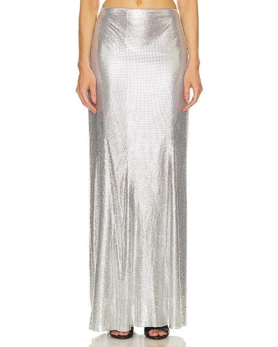 h:ours X Bridget Chainmail Maxi Skirt - Gray