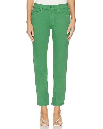 Mother JEAN DROIT TAILLE MOYENNE RIDER - Vert